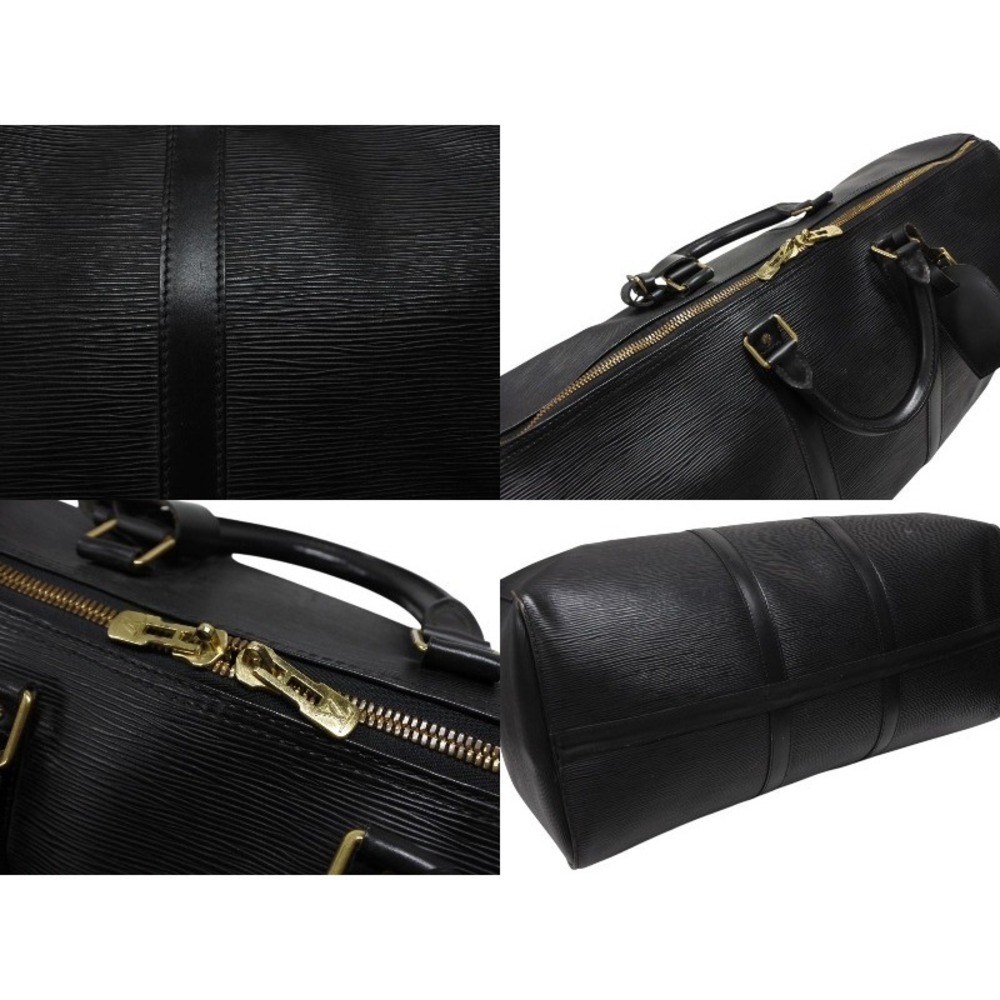 LOUIS VUITTON Keepall Boston Bag Black Epi Leather - Picture 7 of 9